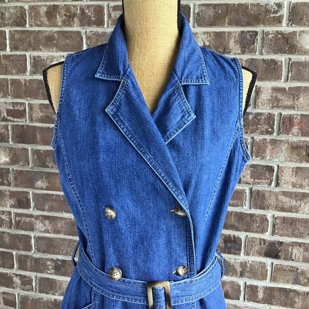 Liz Claiborne Sleeveless Denim Dress